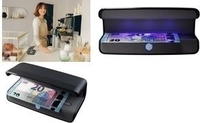 Safescan 75 LED UV/Wei&szlig;l Pruefger&auml;t Waehrungen P&auml;sse Schwarz (131-0723)