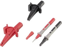 VOLTCRAFT Krokodilklemmen-Set Buchse 4 mm CAT III 1000 V, CAT IV 600 V 6er Set