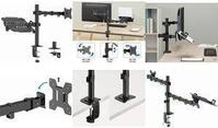 LogiLink Monitorhalterung mit Notebookhalterung, schwarz Tragkraft Monitor: 10 kg /