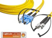 Lightwin LDP-09 SC-ST 1.0 Glasfaserkabel 1 m LSOH OS2 2x SC 2x ST Gelb (LDP-09 SC-ST