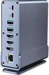 VALUE USB C Dockingstation 16-in-1, 4K60 1xDP, 2xHDMI, 1xGbE,USB(2xC,5xA,1xC PD)