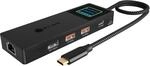 ICY BOX Spade Dock 4038 7-in-1 Dockingstation mit LCD-Display und 100 W PD
