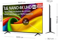 LG 75NU850B6LA 75 NANO 4K UHD AI NU85 Smart TV 2026 (75NU850B6LA.AEU)