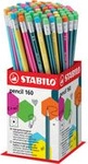 STABILO Bleistift Pencil 160 mit Radierer, 72er Display H&auml;rtegrad: HB, farbig