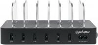 Manhattan 6-Port USB Charging Station - Ladestation - 50 Watt - 2.4 A - 6