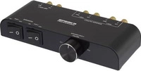 SpeaKa Professional 2 Port Lautsprecher-Umschalter integrierter Lautst&auml;rkeregler
