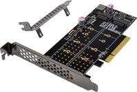InLine PCIe Karte zu 2x intern NVMe M.2 Key M Bifurcation x8 (76660N)
