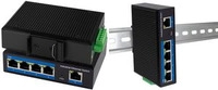 LogiLink Industrial Fast Ethernet Switch, 5-Port, Unmanaged 10/100Base-TX RJ45, Plug