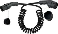 InLine EV Spiral-Autoladekabel 11kW Typ 2, 3-phasig, 3m Flexibles Spiralkabel...