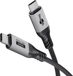 Wentronic 74776, Wentronic Goobay USB-C -Kabel USB4 Version 2.0 1.5 m schwarz silber