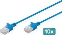DIGITUS CAT6 U/UTP SLIM PA 10X3M BLUE 10X 3M LSZH AWG 32/7 BLUE...
