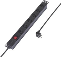 sygonix SY-6736980, Sygonix SY-6736980 Steckdosenleiste 19 Zoll 6fach Schwarz