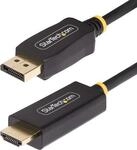 StarTech.com 6,6ft (2m) DisplayPort to HDMI Adapter Cable, 4K 60Hz with HDR, DP...