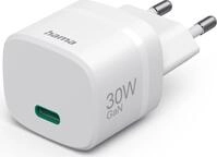 Hama Schnellladeger&auml;t, GaN, USB-C, PD, ZSP, 30 W, Wei&szlig; (00201964)