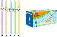 BIC Kugelschreiber Cristal Pastel Figurines, 20er Kartonbox Strichst&auml;rke: 0,32...
