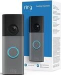 RING Battery Video Doorbell 2 - 2K, Gegensprechfunktion, T&uuml;rklingel Speckled Gray