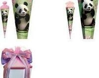 ROTH Schult&uuml;te Panda, eckig, 850 mm, mit Glitzerborte Organzaverschluss, mit