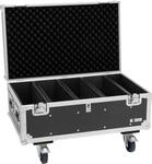 ROADINGER Flightcase 4x LED Strobe SMD PRO mit Lenkrollen 85x53x49 cm 100 kg...