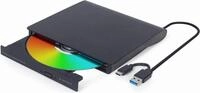 Gembird DVW EXT SLIM DVD-USB-031 black USB-C&3.1 DVD CD - DVD-Brenner - CD: 24x