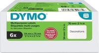 DYMO Etikettenrolle f&uuml;r Etikettendrucker wei&szlig;, 54,0 x 70,0 mm, 6 x 320 Etiketten