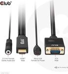 Club 3D - Adapterkabel - HDMI, Mikro-USB Typ B (nur Strom) m&auml;nnlich zu HD-15...