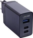 InLine 3-Port TravelCharge - 65W USB-Netzteil - 2x USB-C - 1x USB-A - EU/UK/US