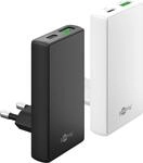 Goobay USB-C PD GaN Dual-Schnellladeger&auml;t 90&deg; Flat 45 W schwarz - 1x -Anschluss