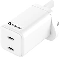 Sandberg AC Charger Dual USB-C PD65W UK (441-62)