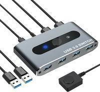 Techly USB 3.0 Schalter 2 Eing&auml;nge 4 Ausg&auml;nge (IUSB-SW3024)