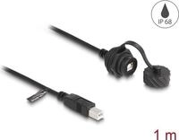 Delock Kabel USB 2.0 Typ-B Stecker zu USB 2.0 Typ-B Buchse zum Einbau mit