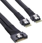 InLine Slim SAS Kabel SFF-8654 8i zu 2x 4i 0.5m - Kabel - 0,5 m (27649A)