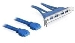 Delock 82974, DeLOCK Slotblech USB3.0 Pin Header 19 Pin 2 x intern > 4 x USB3.0-A