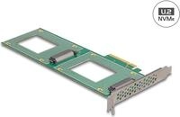 Delock PCI Express 4.0 x8 Karte zu 2 x intern U.2 NVMe SFF-8639 - Bifurcation...