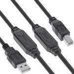 InLine USB 2.0 Aktiv-Kabel - USB-A Stecker zu USB-B Stecker - 12,5m (34517A)