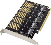InLine Schnittstellenkarte PCIe x16 zu 5x M.2 Key B SATA inkl. Low-Profile...