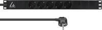 Lanview 19 rack mount power strip 1U 10A with 5 x Schuko type - Rack-Modul