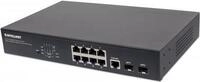 Intellinet 8-Port Gigabit Ethernet PoE+ Web-Managed Switch with 2 SFP Ports -...