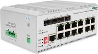 Digitus 8 Port Gigabit Ethernet Netzwerk PoE Switch, Industrial, L2 managed, 4 SFP