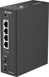 D-Link DIS 100G-06P - Switch - industriell - unmanaged - 4 x 10/100/1000 (PoE)