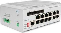 Digitus 8 Port Gigabit Ethernet Netzwerk Switch, Industrial, L2 managed, 4 SFP