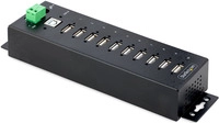 STARTECH.COM Industrieller 10 Port USB 2.0 Hub Aktives USB Verteiler/Leiste