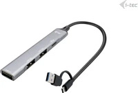 i-tec CAHUBMETALMINI4, i-Tec - Hub - USB-C/USB-A, Metall - 1 x SuperSpeed USB 3,0 + 3