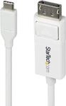 StarTech.com 6.6ft (2m) USB C to DisplayPort 1.2 Cable, Bidirectional -