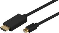 Microconnect MDPHDMI3B 3m Mini DisplayPort HDMI Type A (Standard) Schwarz
