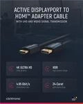 Clicktronic Casual DisplayPort/HDMI Adapterkabel, 10 m - Ultra Highspeed Kabel -