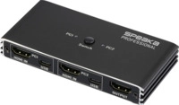 SpeaKa Professional HDMI 2.0 Slim KVM 2X1 USB2.0+IR, Black HDMI-Switch HDMI 3840 x