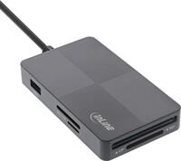 InLine 66772F, InLine USB 3.2 Multi Cardreader Hub, SD/TF/MS/XD/CF, 3-Port USB-A,