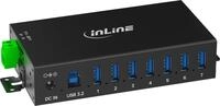 InLine USB 3.2 Gen.1 Industrie-Hub - 7 Port - Aluminiumgeh&auml;use - mit Netzteil