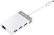 TRENDnet TUC-ETGH3 - Netzwerkadapter - USB-C - 1000Base-T x 1 + USB3.0 x 3