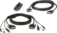 Aten 1,8 M USB DVI-D Dual-Link Dual Display Secure KVM Kabel-Set - 1,8 m - DVI-D -